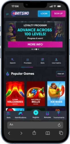 Go to the Casino website